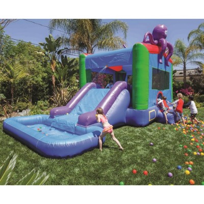 JumpOrange DuraLite Octopus Bounce House and Water Slide with 100pct PVC   